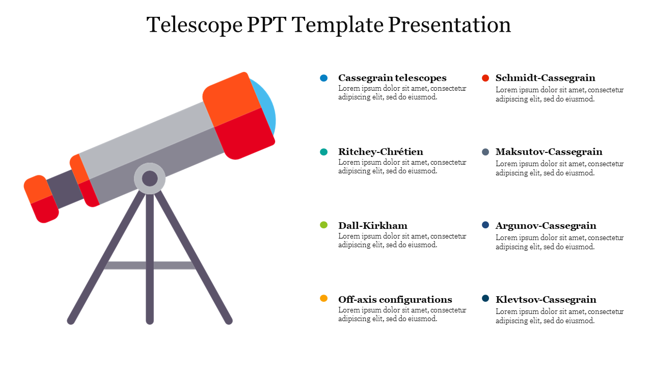 Telescope PPT Template Presentation